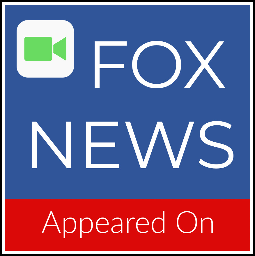 Picture of Fox News in red and blue box